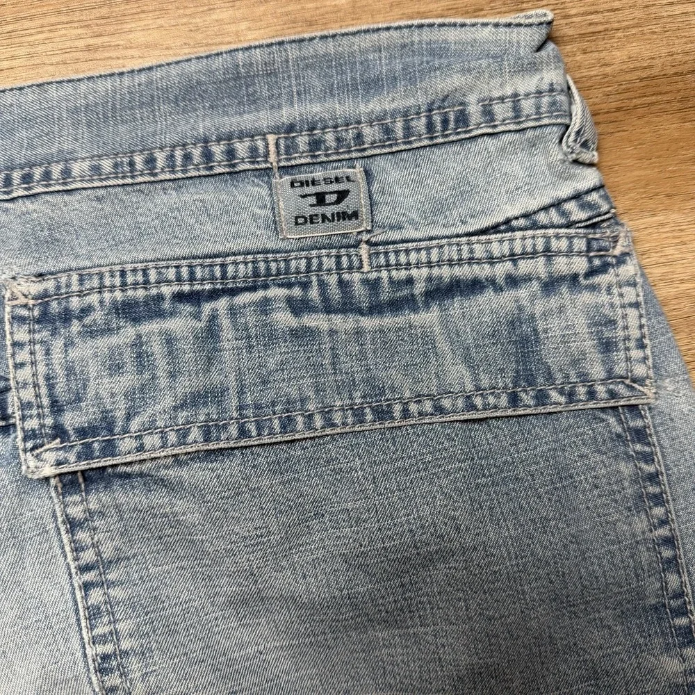 Diesel Carpenter Jeans Men 38x34 Blue Relaxed Straight Leg Double Knee Work Y2K - Picture 5 of 14